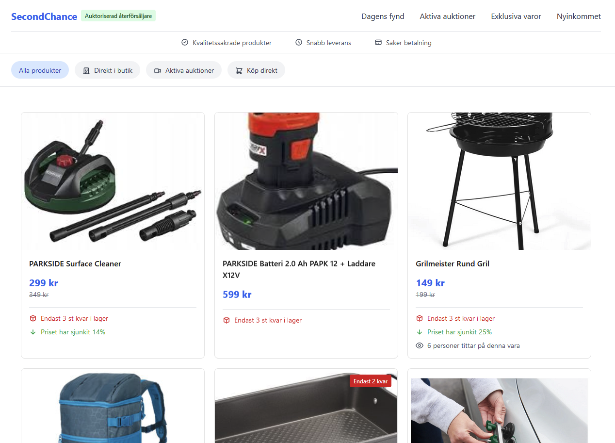 E-handelsplattform Utveckling